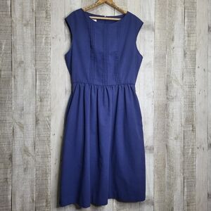 Union Made ~ Kay Windsor Elegant Navy Blue Sleeveless Dress.